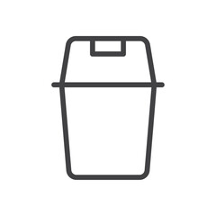 Recycle icon Thin outline art symbol