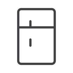 Refrigirator icon Thin outline art symbol
