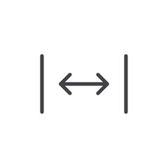 Scroll bar icon Thin outline art symbol