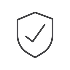 Secure icon Thin outline art symbol