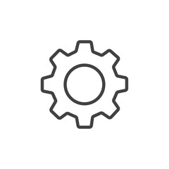 Settings icon Thin outline art symbol