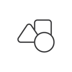 Shapes icon Thin outline art symbol