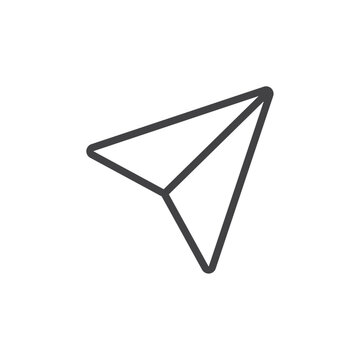 recommend clip art: Send icon Thin outline art symbol