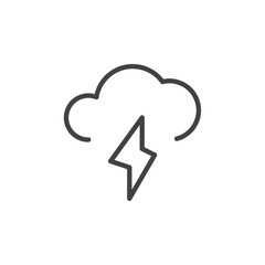 Storm icon Thin outline art symbol