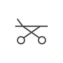 Stretcher icon Thin outline art symbol