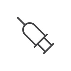 Syringe icon Thin outline art symbol