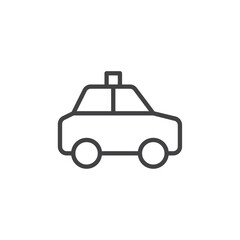Taxi icon Thin outline art symbol