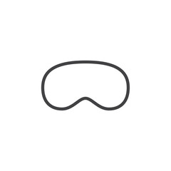 Vision pro icon Thin outline art symbol