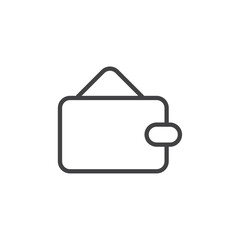 Wallet icon Thin outline art symbol