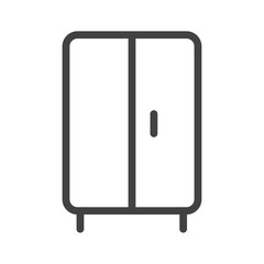 Wardrobe icon Thin outline art symbol