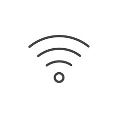 Wifi icon Thin outline art symbol