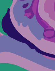abstract background with untidy waves Illustration