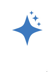 Star. Symbol of decoration, award, quality, rating. Isolated vector icon, sign, emblem, pictogram. Flat style for design, web, logo or UI. Gliiter icon illustration.Blink blink