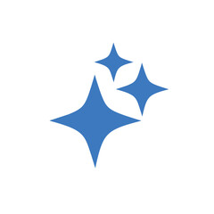 Star. Symbol of decoration, award, quality, rating. Isolated vector icon, sign, emblem, pictogram. Flat style for design, web, logo or UI. Gliiter icon illustration.Blink blink