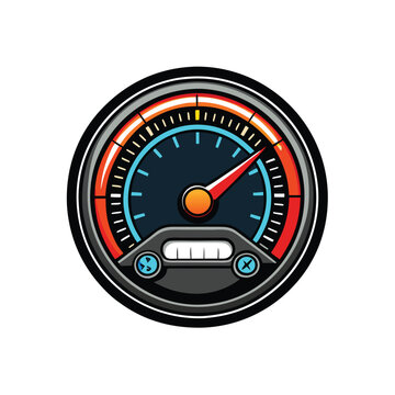 recommend clip art: Vector illustration of a bike speedometer.