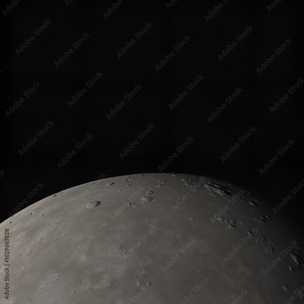 Poster minimalist style the surface of the moon from space background. generative ai