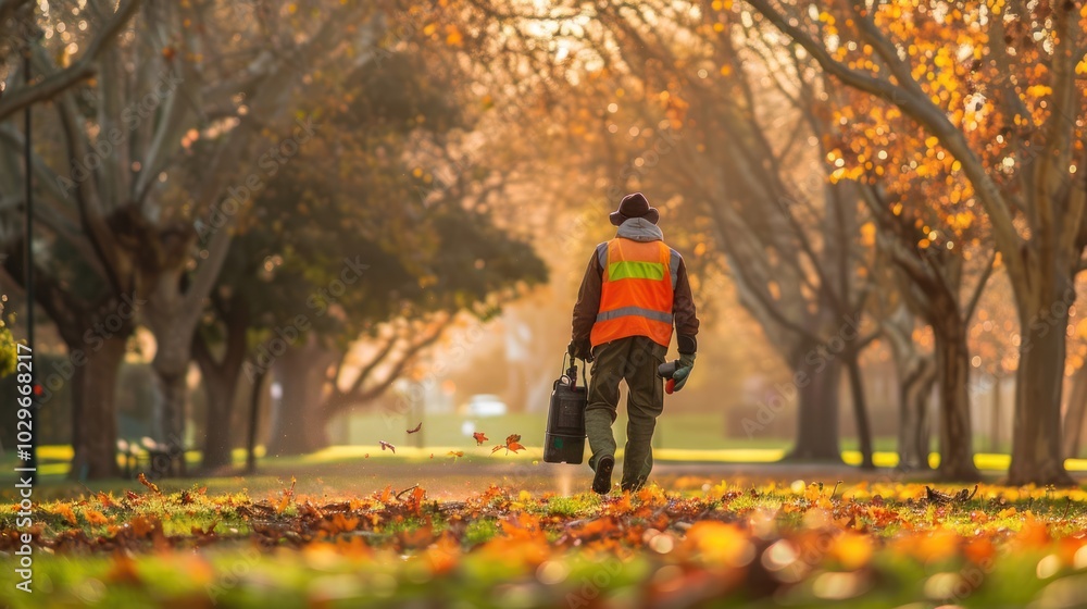 Canvas Prints Autumnal Walk in the Park