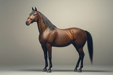 Obraz premium Brown Horse Collection: Elegant Portraits of Horses in Nature
