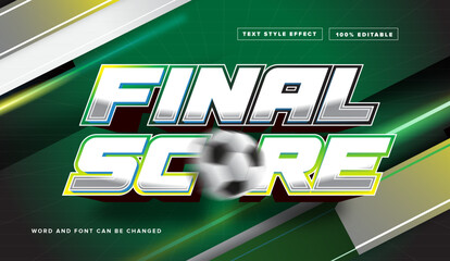 Final score with football text effect editable