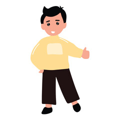 Man character isolated on white background. man cartoon character