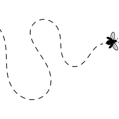 Flying Bee Route Dotted Line