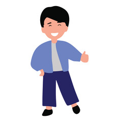 Man character isolated on white background. man cartoon character