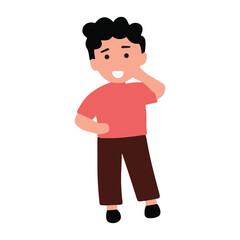 Man character isolated on white background. man cartoon character
