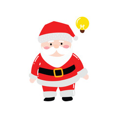 popular character santa claus on christmas day celebration with variant different pose