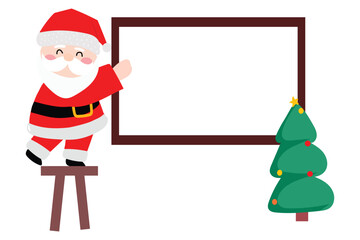 popular character santa claus on christmas day celebration with variant different pose