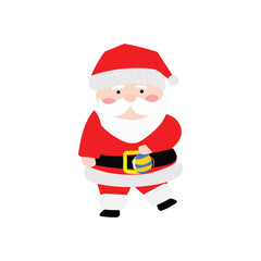 popular character santa claus on christmas day celebration with variant different pose