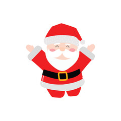 popular character santa claus on christmas day celebration with variant different pose