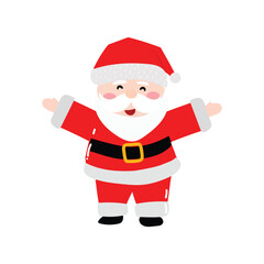 popular character santa claus on christmas day celebration with variant different pose