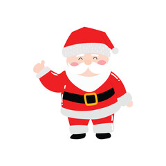 popular character santa claus on christmas day celebration with variant different pose
