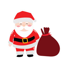 popular character santa claus on christmas day celebration with variant different pose