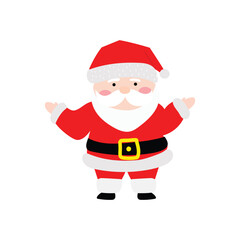 popular character santa claus on christmas day celebration with variant different pose