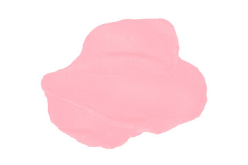 Isolated pink clay texture on transparent background.