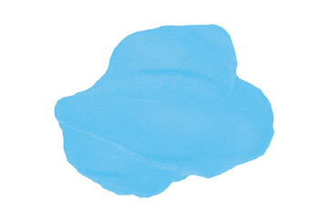 Isolated light blue clay texture on transparent background.