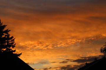 sunset in the clouds