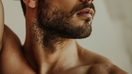 Obraz premium Close-up Portrait of a Man's Face