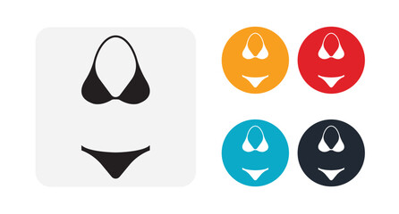 Woman swimsuit icon illustration isolated vector sign symbol