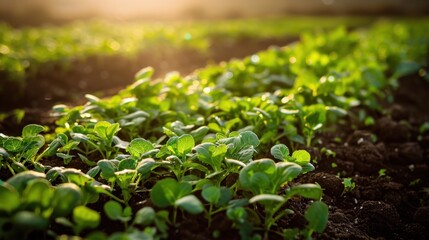Organic Vegetables in a Lush Green Field