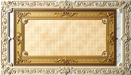 Obraz premium arabesque, art, background, card, carpet, ceiling, decor, decoration, diploma, embossing, fabric, fashioned, frame, graving, gypsum, illustration, marble, mat, mosaic, old, oriental, ornament, patte