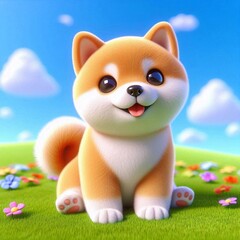 3D Shiba Inu