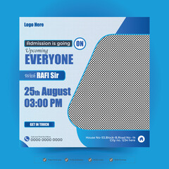 Editable minimal square banner template. Suitable for social media post and web internet ads.