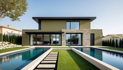 Fototapeta premium Modern style single house model