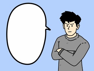 cartoon man with question sign