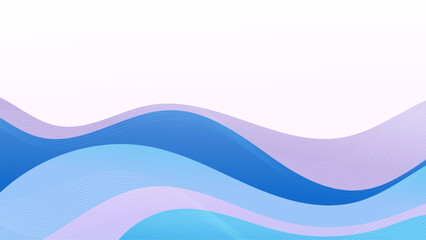Abstract Blue and Purple Wavy Background Design