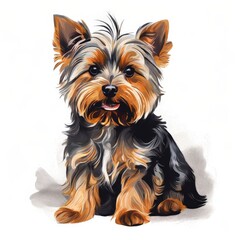 Fototapeta premium the AI Image Generator, Elegant Yorkshire Terrier