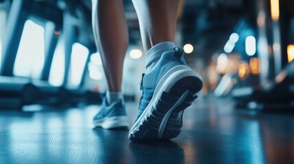 Fitness accident during a high-intensity interval training session, person spraining their ankle