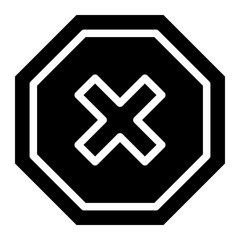 disable, cross sign icon